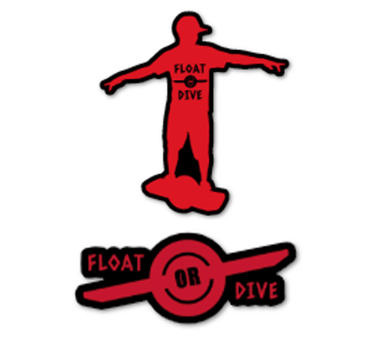 Float Or Dive Stickers